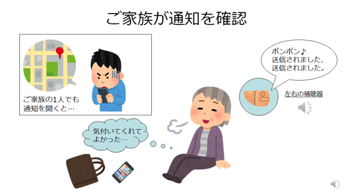 ご家族が通知を確認
