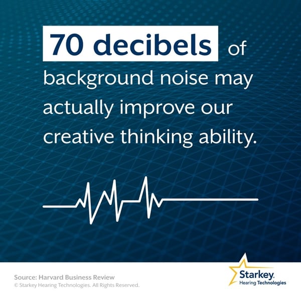 70dBの騒音は想像力を改善させる