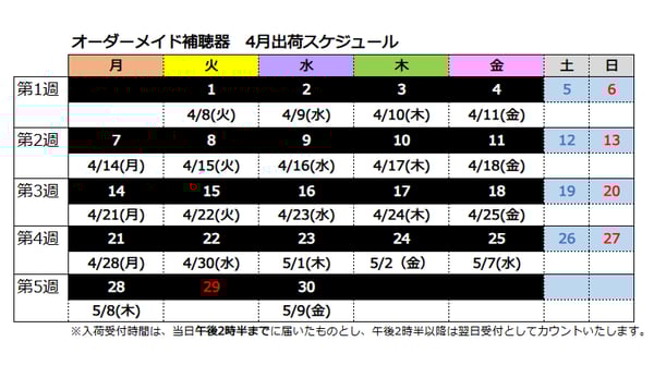 202504納期表