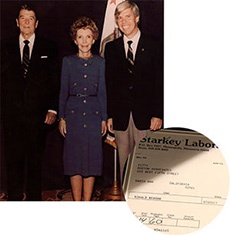 レーガン大統領とナンシー夫人、ビルの写真